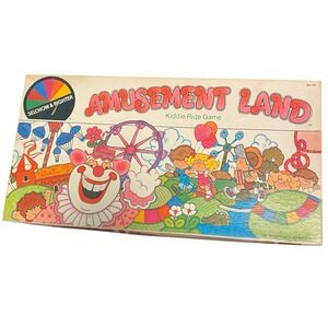 Amusement Land Kiddie Ride Game Like Candyland 1981‎ Vintage Board Game Complete
